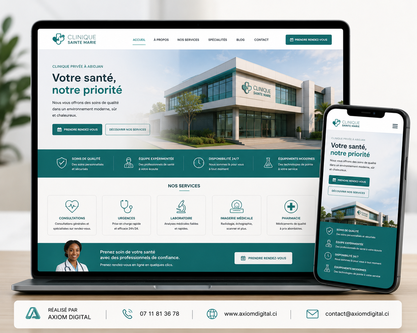 Site conçu par Axiom Digital — Clinique Sainte Marie